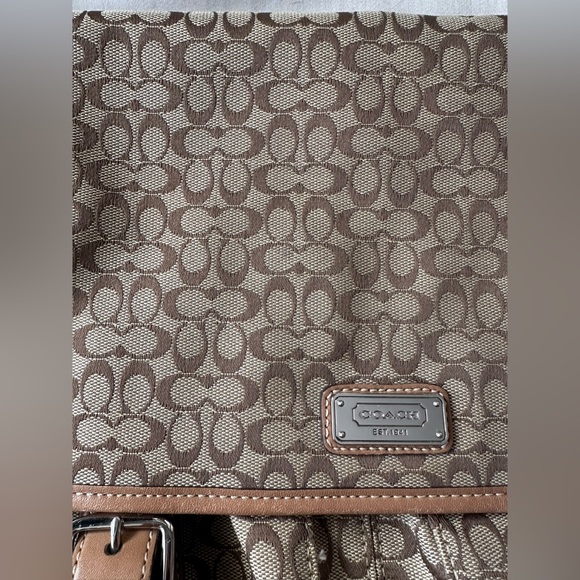 Rare Vintage Coach Signature Jacquard Unisex Saddle Crossbody Messenger Bag - Picture 13 of 16